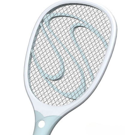 Paleta Electrica pentru Tantari, Muste sau Insecte LED, , Reincarcabila, Incarcare USB, Plastic, Casa si Gradina, Anti-insecte, Alb-Albastru [3]