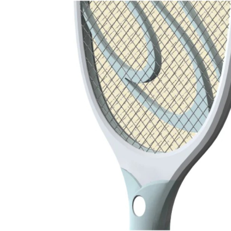 Paleta Electrica pentru Tantari, Muste sau Insecte LED, , Reincarcabila, Incarcare USB, Plastic, Casa si Gradina, Anti-insecte, Alb-Albastru [12]