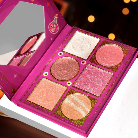 Paleta Iluminatoare, , 6 Nuante, Halloween, Culori Calde, Dreptunghiulara, 160g, Valabilitate 24 Luni, 17.4x11.5x1.3 cm, Varianta A, Nude-Rose [2]