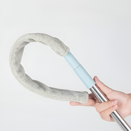 Pamatuf pentru Curatat Praful, , Model Slim pentru Zone Greu Accesibile, Maner Extensibil, Laveta Microfibra Inclusa, Usor de Curatat, Albastru Gri [5]