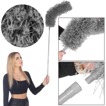 Pamatuf pentru praf cu coada telescopica pentru zone greu accesibile, 2 piese, 75-254 cm [15]