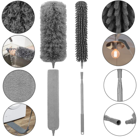 Pamatuf pentru praf cu coada telescopica pentru zone greu accesibile, 4 piese, 75-255 cm [34]