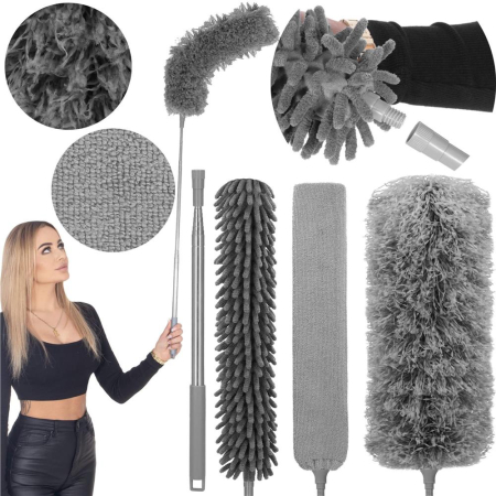 Pamatuf pentru praf cu coada telescopica pentru zone greu accesibile, 4 piese, 75-255 cm [7]