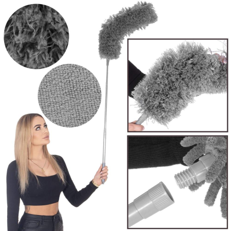 Pamatuf pentru praf cu coada telescopica pentru zone greu accesibile, 4 piese, 75-255 cm [1]