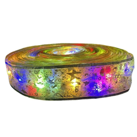 Panglică LED de Crăciun Aurie, lungime 5 m , 50 LED-uri, Multicolor [4]