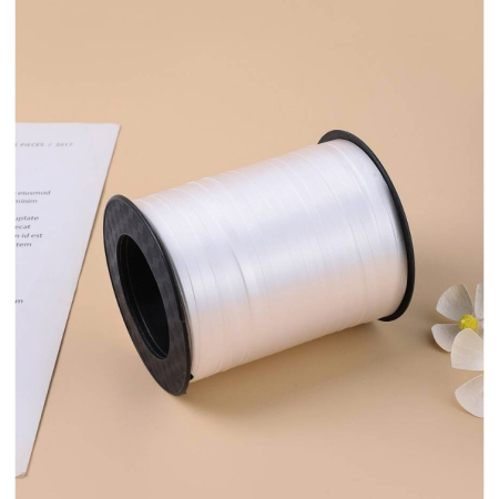 Panglica pentru Baloane, , Rola de 200 de Metri, din Rafie, Alba [3]