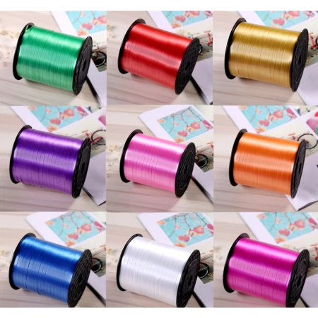 Panglica pentru Baloane, , Rola de 200 de Metri, din Rafie, Albastra [10]