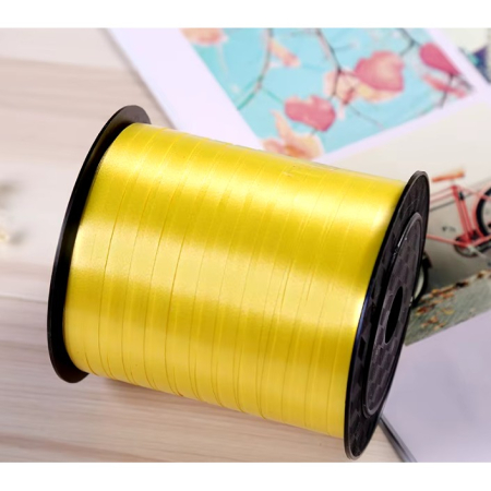 Panglica pentru Baloane, , Rola de 200 de Metri, din Rafie, Aurie [2]