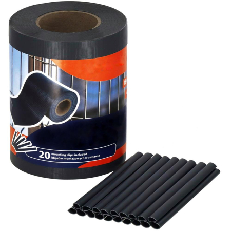 Panou de gard pentru intimitate in gradina, PVC, 35 x 0.19 m, gri antracit [10]