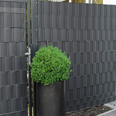Panou de gard pentru intimitate in gradina, PVC, 35 x 0.19 m, gri antracit [1]