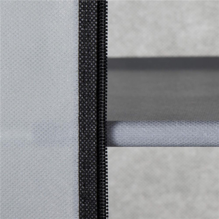 Pantofar din material textil, portabil, cu rafturi, 60x28x168cm, gri [8]