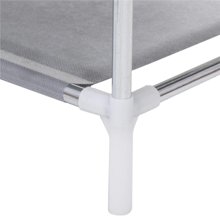 Pantofar din material textil, portabil, cu rafturi, 60x28x168cm, gri [12]