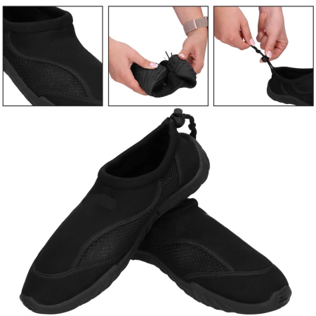 Pantofi apa unisex, material respirabil, talpa EVA antiderapanta, negru, marimea 42 [9]