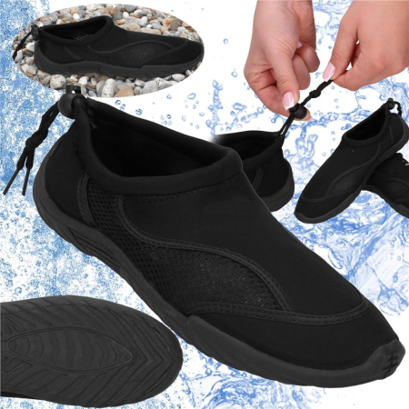 Pantofi apa unisex, material respirabil, talpa EVA antiderapanta, negru, marimea 42 [6]