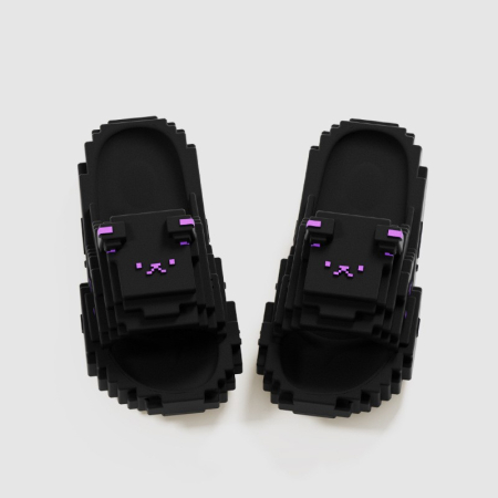 Papuci Casual pentru Adolescenti, , Model Unisex de Forma Pixel, Rezistenti Usori si Moi din Spuma EVA Antiderapanti, Marime 40-41, Negru [1]