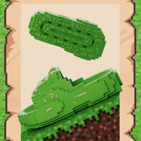 Papuci Casual pentru Adolescenti, , Model Unisex de Forma Pixel, Rezistenti Usori si Moi din Spuma EVA Antiderapanti, Marime 40-41, Verde deschis [5]