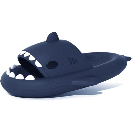 Papuci Tip Rechin, , Unisex, din Spuma EVA, Talpa Groasa Antiderapanta, Rezistenti la Uzura, Marime 40-41, Albastru Inchis [3]