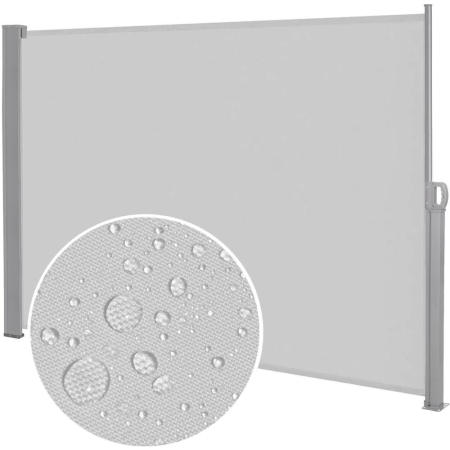 Paravan lateral pentru intimitate, extensibil, sistem fixare inclus, 160x300cm, gri deschis [2]