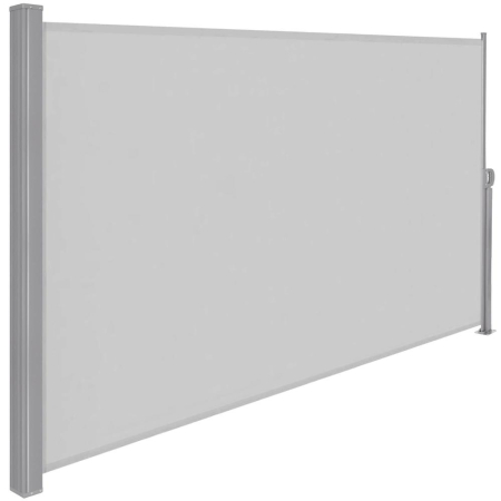 Paravan lateral pentru intimitate, extensibil, sistem fixare inclus, 160x300cm, gri deschis [6]