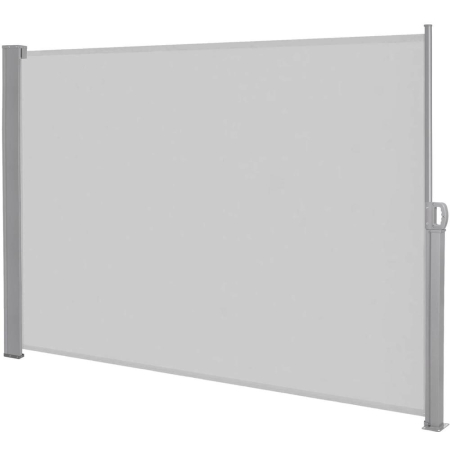 Paravan lateral pentru intimitate, extensibil, sistem fixare inclus, 160x300cm, gri deschis [1]