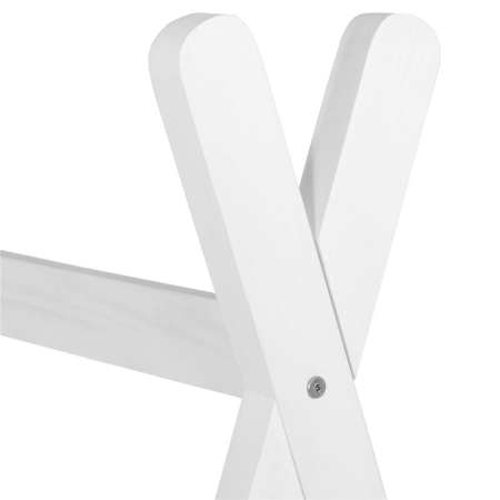 Pat din lemn pentru copii, model TeePee, somiera inclusa, 61x146x130 cm, alb [3]