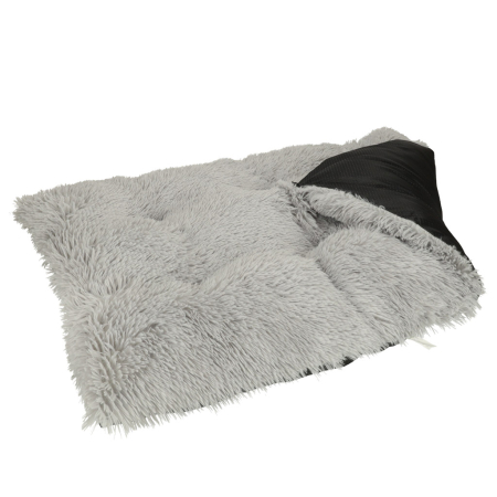 Pat ortopedic pentru caini, dreptunghiular, husa detasabila, 115x80x6 cm, gri [1]