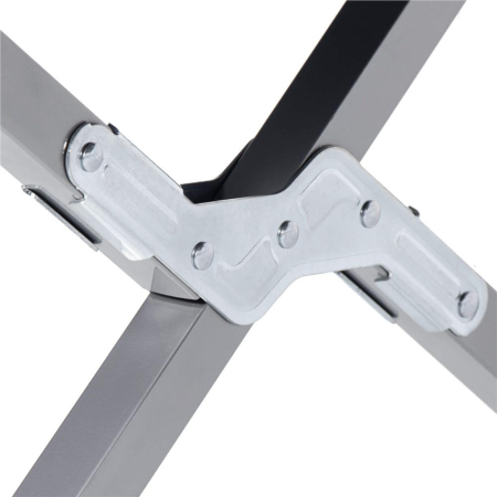 Pat pliant pentru camping, structura metalica, 190x74x42cm, 150kg, albastru marin [6]