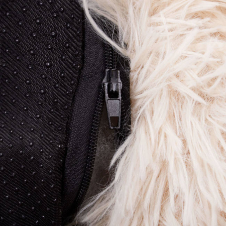 Pat Sersimo pentru caini si pisici, cu husa detasabila, bej, diametru 90cm [9]