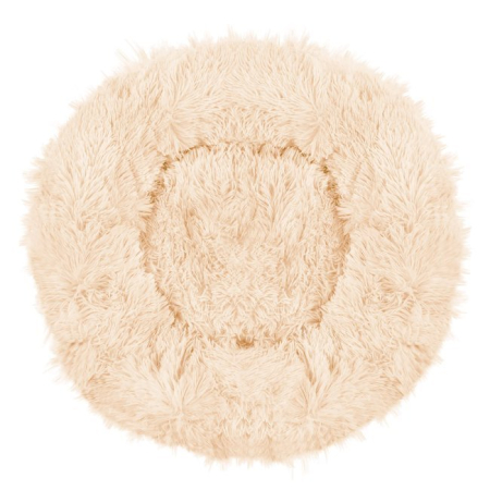 Pat Sersimo pentru caini si pisici, cu husa detasabila, crem, diametru 90cm [2]