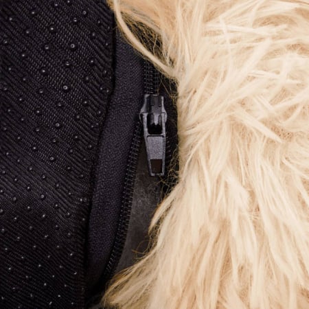 Pat Sersimo pentru caini si pisici, cu husa detasabila, crem, diametru 90cm [9]