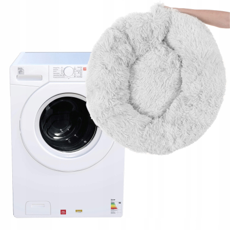 Pat Sersimo pentru caini si pisici, cu husa detasabila, gri, diametru 120cm [12]