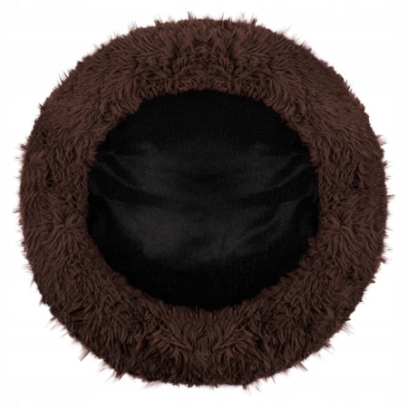 Pat Sersimo pentru caini si pisici, cu husa detasabila, maro, diametru 90cm [4]