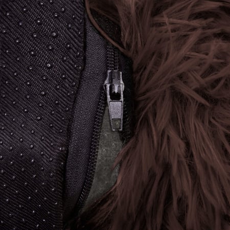 Pat Sersimo pentru caini si pisici, cu husa detasabila, maro, diametru 90cm [10]