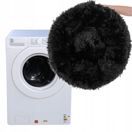 Pat Sersimo pentru caini si pisici, cu husa detasabila, negru, 40cm [14]