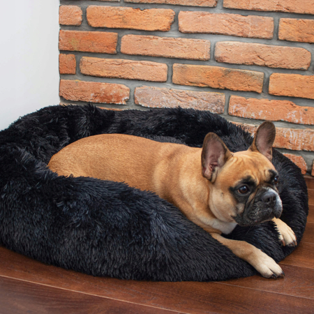 Pat Sersimo pentru caini si pisici, cu husa detasabila, negru, 40cm [6]