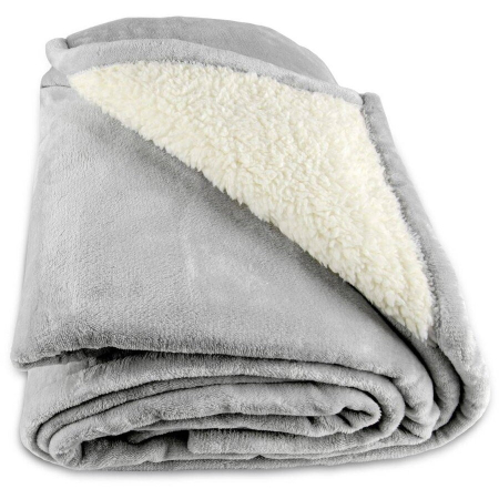 Patura Cu Incalzire Electrica, , 135 W, 180x130 cm, 6 Trepte De Incalzire, Flanel, Gri [1]