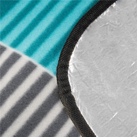 Patura pentru picnic sau plaja, cu folie izolatoare si maner, 150x200cm, albastru gri [1]