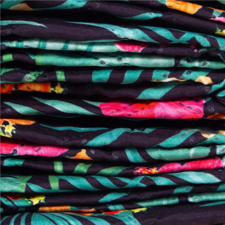 Patura pentru picnic sau plaja, cu folie izolatoare si maner, 200x200cm, negru floral [7]