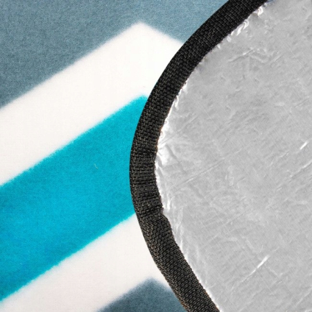Patura pentru picnic sau plaja, cu folie izolatoare si maner, 160x200cm, alb albastru [1]
