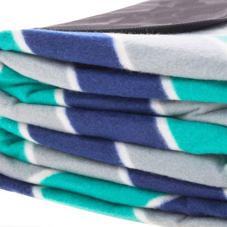 Patura pentru picnic sau plaja, cu folie izolatoare si maner, 180x220cm, albastru verde [5]