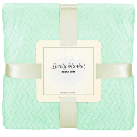 ✨TOATE PRODUSELE✨ - Patura pufoasa pentru 2 persoane, 2 fete, model in relief, 160x220cm, verde
