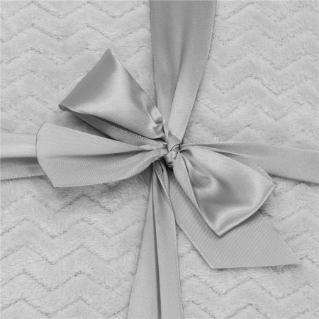 Patura pufoasa pentru 2 persoane, 2 fete, model in relief, 200x220cm, gri [10]