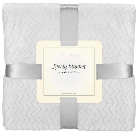 Disponibil livrare locker S - Patura pufoasa pentru 2 persoane, 2 fete, model in relief, 200x220cm, gri