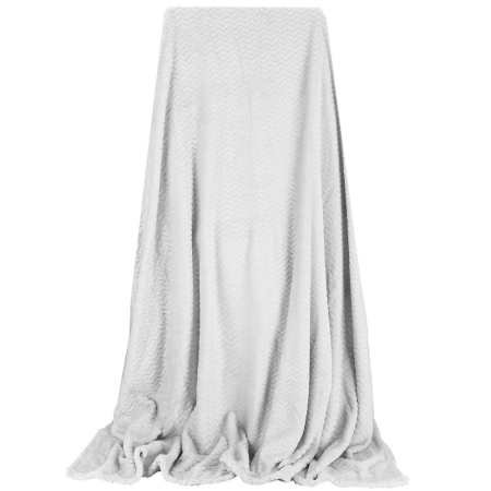 Patura pufoasa pentru 2 persoane, 2 fete, model in relief, 200x220cm, gri [2]