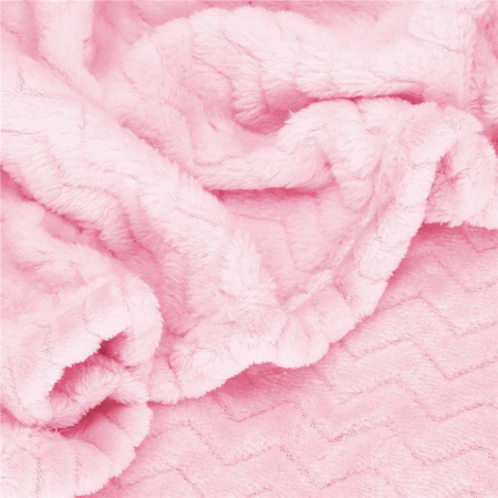 Patura pufoasa pentru 2 persoane, 2 fete, model in relief, 200x220cm, roz [6]