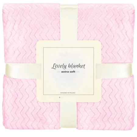 Disponibil livrare locker S - Patura pufoasa pentru 2 persoane, 2 fete, model in relief, 200x220cm, roz