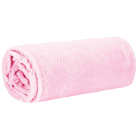 Patura pufoasa pentru 2 persoane, 2 fete, model in relief, 200x220cm, roz [9]
