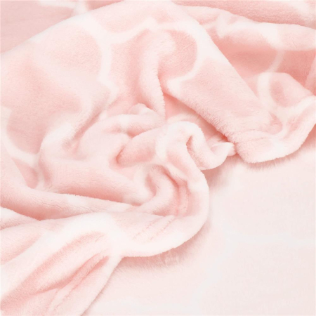 Patura pufoasa pentru 2 persoane, 200x220cm, cu model trifoi marocan, roz [4]