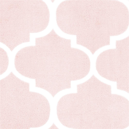 Patura pufoasa pentru 2 persoane, 200x220cm, cu model trifoi marocan, roz [3]