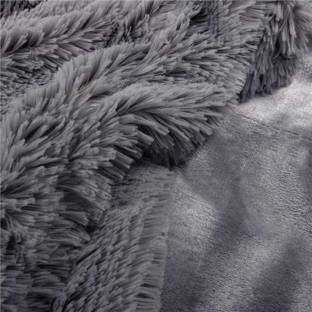 Patura pufoasa si calduroasa pentru 2 persoane, 200x240cm, gri [8]